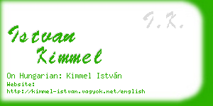 istvan kimmel business card